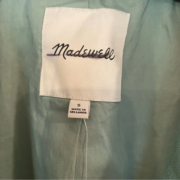 Madewell | The Larsen Blazer 100% Linen In Trellis Green Size S New - Picture 8 of 8